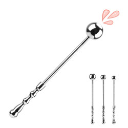 metal anal ball butt plug - double end slim dildo anal beads sex toy
