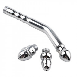 metal bidet anal douche kit - faucet enema butt cleaner with 3 changing head
