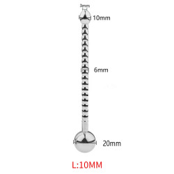 metal dildo penis plug - stainless steel horse-eye stick penis milking male sex toys