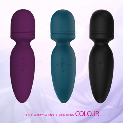 mini av wand multiple modes waterproof silicone vibrator