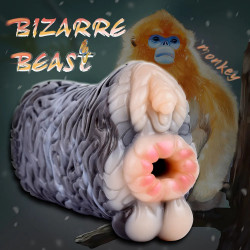 monkey pocket pussy male masturbator - lifelike animal blowjob silicone masturbation sex toy