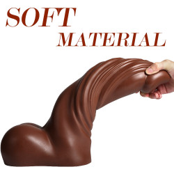 monster giant brown 16 inch dildo
