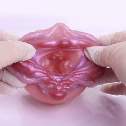 monster pussy pocket vibrating bullet masturbation cup - silicone beast vaginas blowjob masturbator