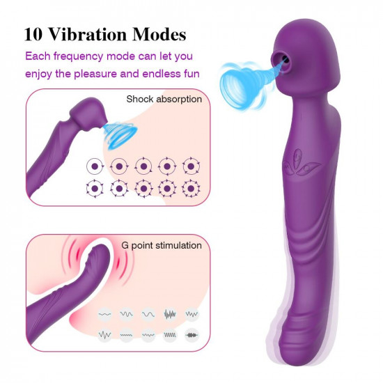 multiple frequencies virbating padding sucking vibrator