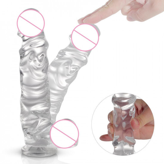 mx. smith - textured jelly suction cup dildo 8 inch