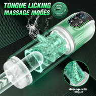 oral sucking blowjob male masturbator sex machine - tongue licking penis masssage sex toys for men