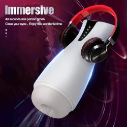 oral sucking male masturbator - lifelike vagina voice interactive blowjob sex toys for men