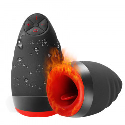 otouch upgraded vibrating masturbator intelligent heating waterproof oral toy