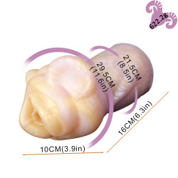 peach sheep pocket pussy masturbator - fantasy silicone stroker masturbation cup for men