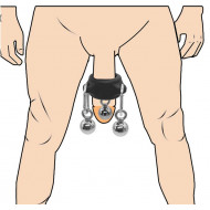 physical balls penis extender device with cock ring