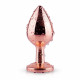 pink gem rose gold metal butt plug