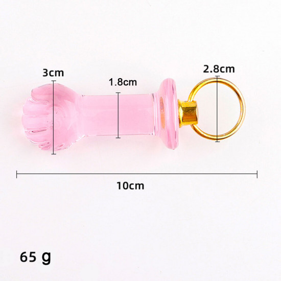 small glass anal plug transparent crystal sex toy