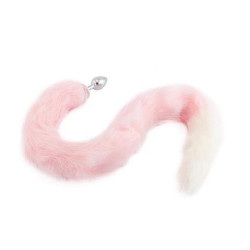 pink with white fox metal tail, 32