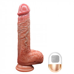 powerful 8 inch realistic vibrating thrusting dildo