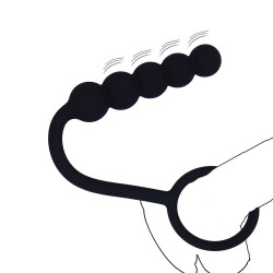 premium anal beads with penis ring for men masturbation anal plug