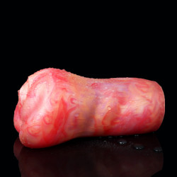 premium silicone pocket pussy male masturbator - blood-toned soft vaginas sex toy for men