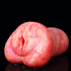 premium silicone pocket pussy male masturbator - blood-toned soft vaginas sex toy for men