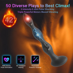 prostate massager - anal beads estim unisex sex toys - Adutoys