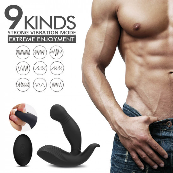 prostate massager mute remote control butt plug