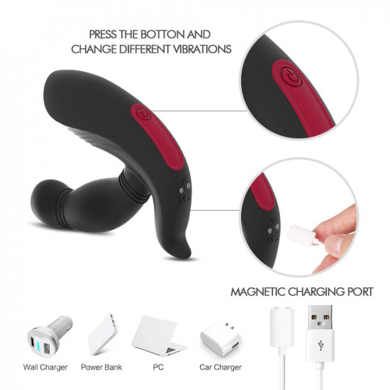 prostate massager mute remote control butt plug