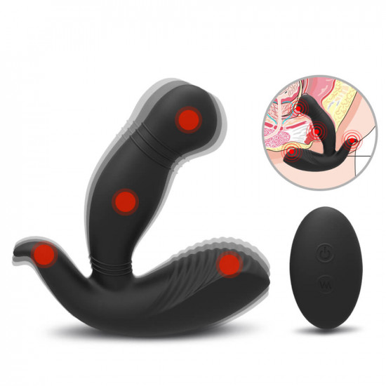 prostate massager mute remote control butt plug