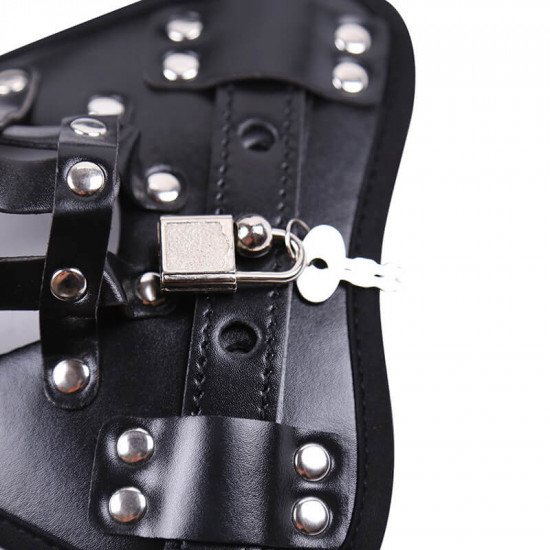 pu leather penis pants adjustable belt harness device