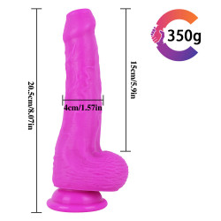 purple insertable 5 inch uncircumcised dildo