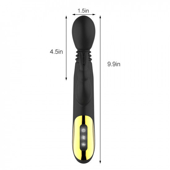 rabbit rotation telescopic automatic heating multi-frequency vibrator