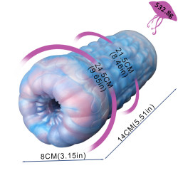 rainbow fantasy pocket pussy male masturbator - silicone masturbation cup sex toys for men