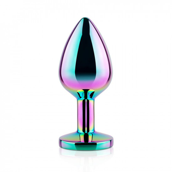 rainbow gem prism metal butt plug