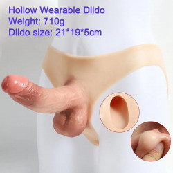 realistic 8inch penis hollow dildo for couples