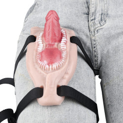 realistic dildo sex grinder - strapless harness sex doll for women lesbian pleasure