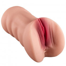realistic labia pocket pussy male masturbation cup - soft tight penis massage sex toy for men