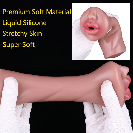 realistic oral pocket pussy men masturbation cup - lifelike mounth penis masturbator