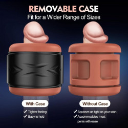 realistic pocket pussy male masturbator - rechangeable cock sleeve delay ejaculation sex toy for men