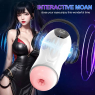 realistic pussy adult stroker male masturbator - vibrating thrusting penis massage voice interaction