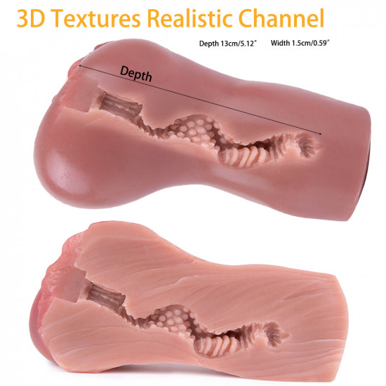 realistic vaginal pussy male masturbator - premium silicone penis masturbation sex toy for men