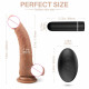 realistic vibrating silicone suction cup curved dildo 6 inch