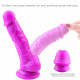 purple suction cup dildo thin strap on dildo suction base dong