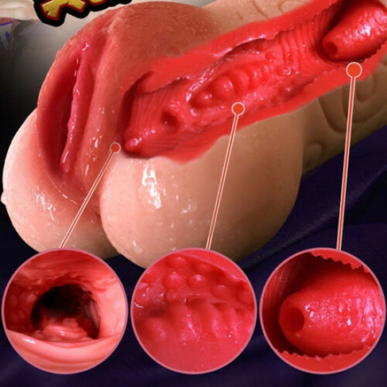realistic vagina sex toy pocket pussy and ass pocket for adult men