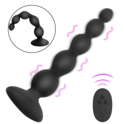 remote control anal beads - vibrating butt plug prostate massager