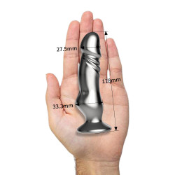 remote control metal butt plug - realistic dildo anal sex toys for men women wearable