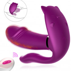 remote vibrator heating clitoris dildo for women