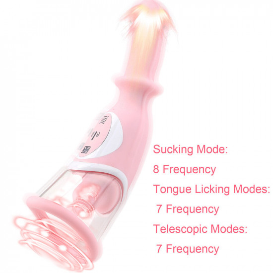 rends clitoris sucking tongue licking retractable massager vibrator