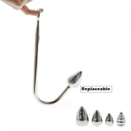 replaceable stainless steel anal hook bdsm sex toy