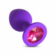 pink gem purple silicone butt plug