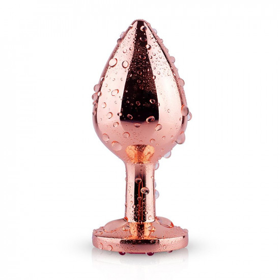 red gem rose gold metal butt plug red gem rose gold metal butt plug