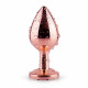 red gem rose gold metal butt plug