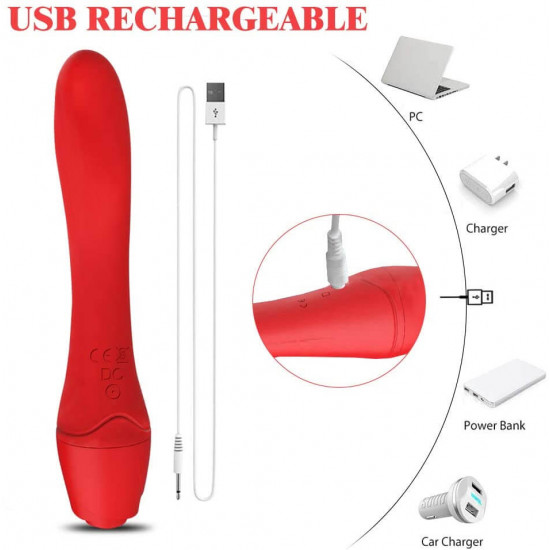 rose red heating clitoris g spot vibrator for women