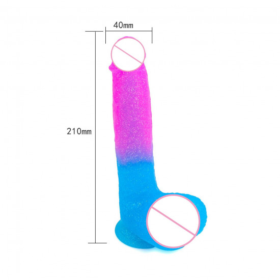 rove - colorful realistic dildo with ball 6.5 inch